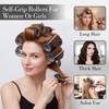 Large Hair Rollers Set, 12 Pieces 60mm Heat Free Jumbo