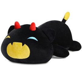 SNOWOLF Cute Cat Plush Hug Pillow Stuffed Animals Toy, Kawaii Plush Toy Super Soft Cartoon Throw Pillow for Girls Boys Brithday Gift (50 cm, Black)