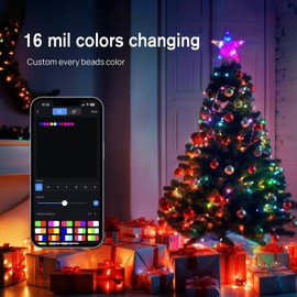 Christmas Tree Topper Star Crystal, 10 Lights Christmas Tree Decorations, for Home Bar Garden USB Xmas Tree New Year Holiday Tree Decoration