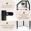 70" Tall Corner Shelf Stand, 5 Tier Wood Shelves for