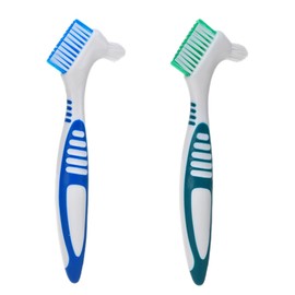 2Pcs Turtle Cleaning Brush Mini Double-Sided Cleaning Brush Tortoise Accessories for Turtle Shell Fish Tank (1Pcs Blue+1Pcs Green)
