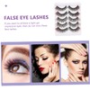 Mikinona 5pairs Faux Lashes Multi Cosplay Eyelashes for Women Girls