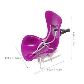 Operitacx Plush Doll Chair Seat Safety Doll Decor for Interior Ornament Plush Accessory for Miniature House and Car Display Purple Design