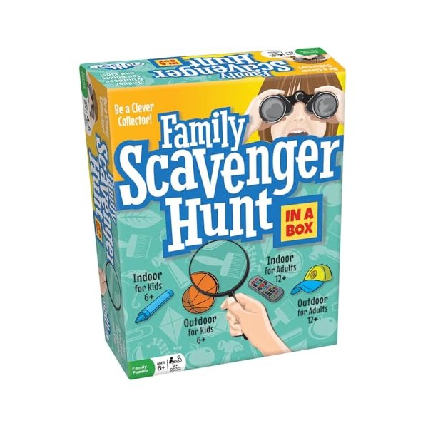 Family Scavenger Hunt, Indoor Outdoor Game, 280 Cards, Ages 6+.