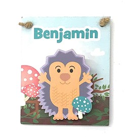 Benjamin Children's Magnetic mini Clip Board school reminders reminder on Fridge wall plaque with spring peg with Funny Faced Hedgehog