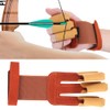 Outdoor Three Finger Guard Glove Traditional Recurved Bow Shooting Archery