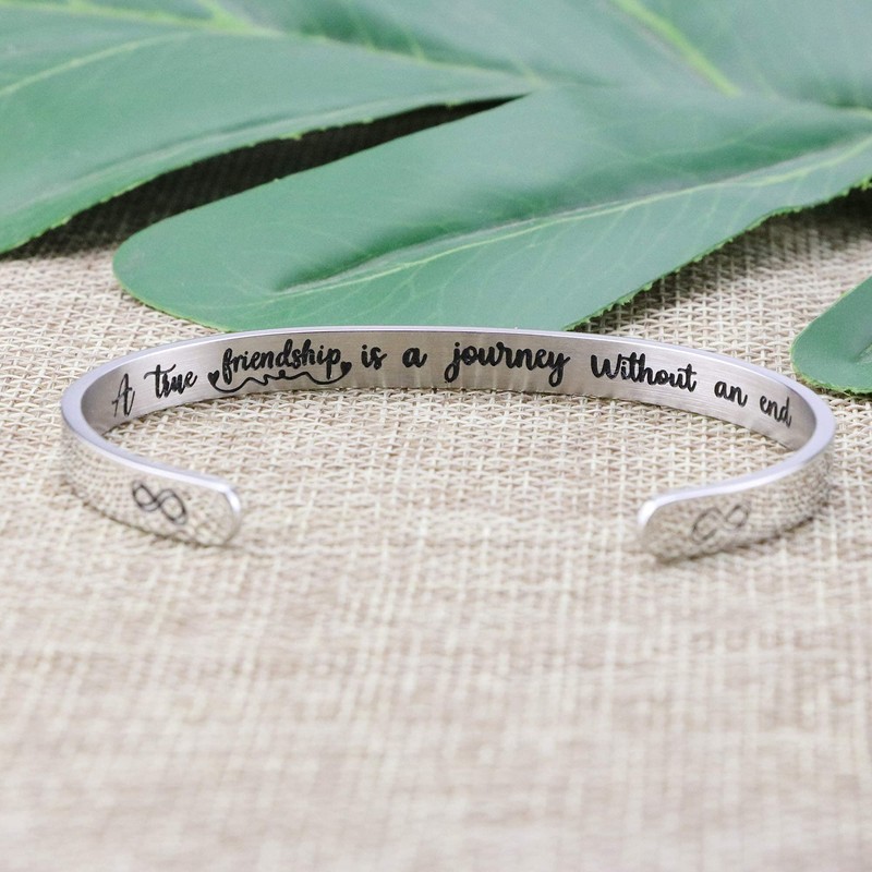 JoycuFF Friendship Bracelets for Gifts for Women Inspirational Cuff Jewelry