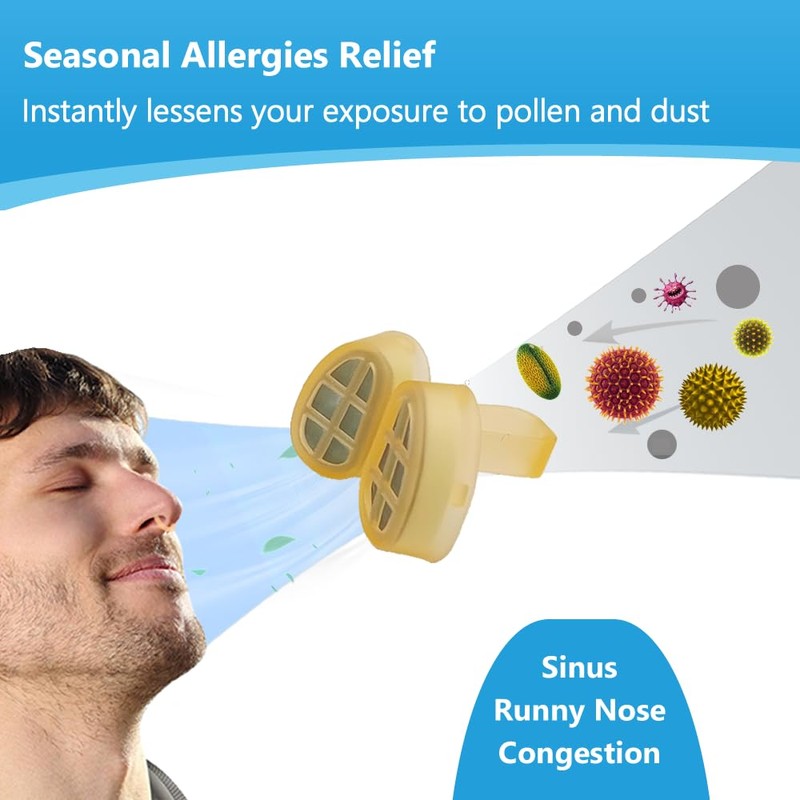 WoodyKnows Allerscreen Nasal Filters with 12 Pairs of Replacement Filters