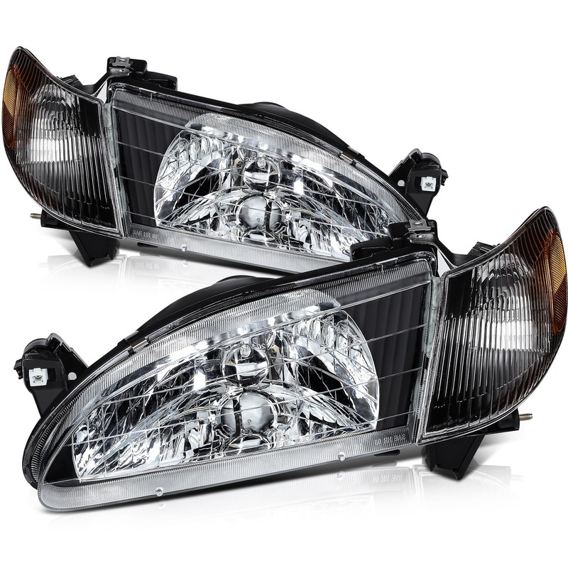 ECCPP Headlights for 1998 1999 2000 for Toyota Corolla Pair