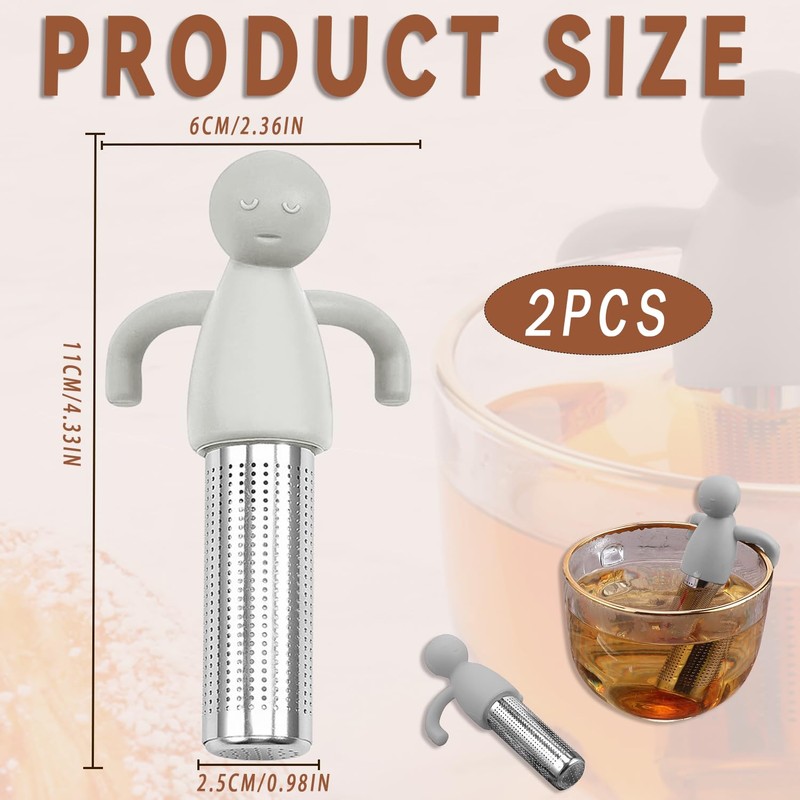 2PCS Tea Strainer for Loose Tea - Stainless Steel Mesh