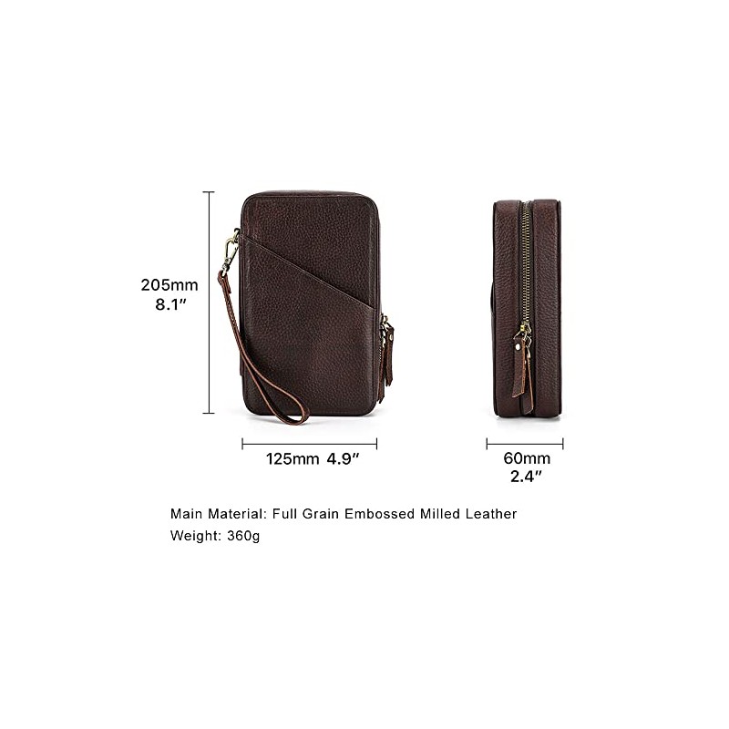 CONTACT'S Estuche para cables de piel, organizador de cables para