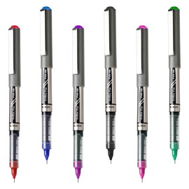 EYEYE Multicolor Rollerball Pens 0.7mm, 6 Assorted Colors Roller Ball Pen Medium Point Quick Dry, Liquid Ink Pen Fine Point Smooth Writing Pens for Journaling, Note Taking, Office, Doodling & Gifts