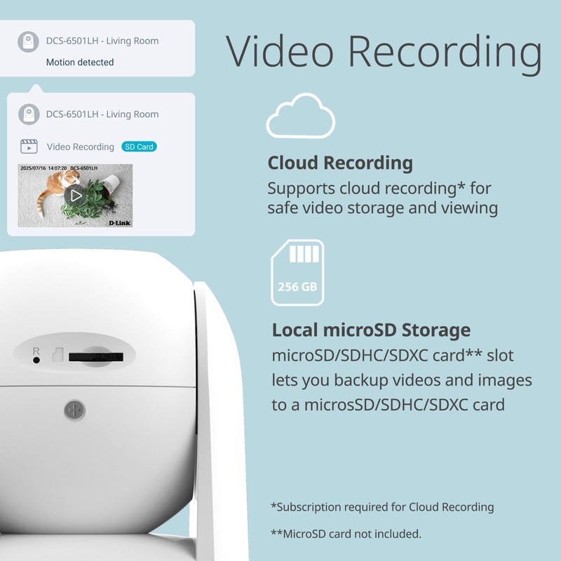 D-Link 2K Pan & Tilt Wi-Fi Camera w/ 360 Degree
