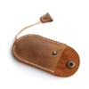 Handmade Leather Drawstring Key Organizer with Press Stud Button Key