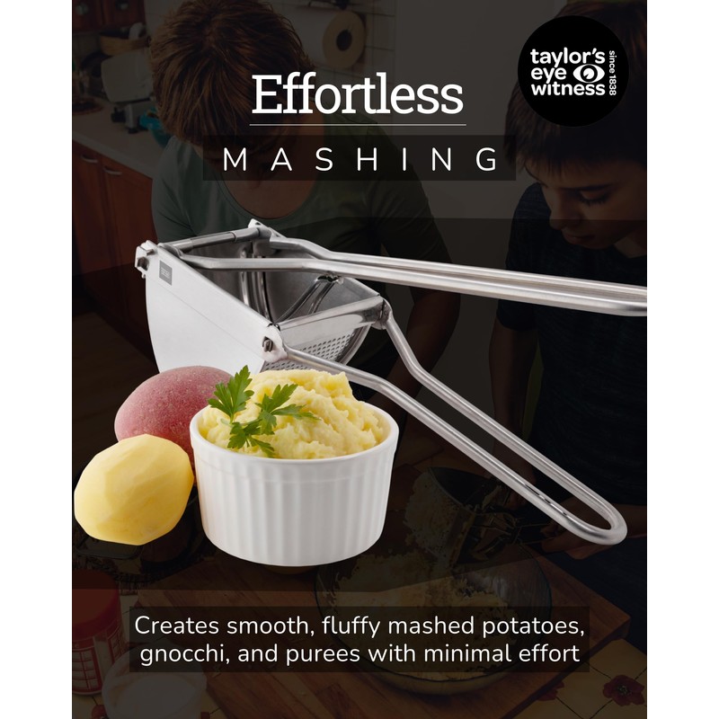 Heavy-Duty Stainless Steel Potato Ricer – Professional Grade Kitchen Tool