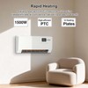 Electric Wall Mounted Heater with Remote Control, 24H Timer, ECO