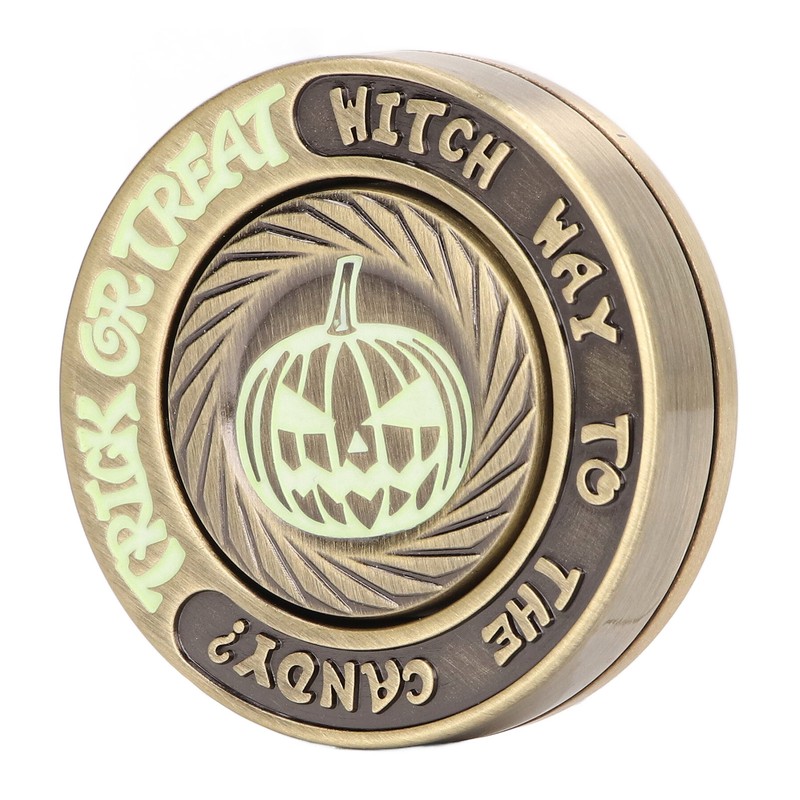 Slider Haptic Coin Anti Stress Luminous Pumpkin Pattern Exquisite Magnetic
