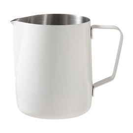 Milk Pitcher 304 Stainless Steel with Scale Thickened Design 350ml Frother Cup for Milk Frothing White