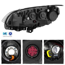 AKKON - Fits 2015-2022 RAM ProMaster City Chrome Headlight Headlamp Driver Passenger Right Side Replacement 15-22