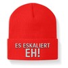 Chorchester Es Eskaliert Eh Lustige Beanie Mütze - Beanie -M-Rubinrot