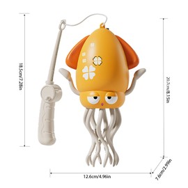 LFACHTER Magic Dancing Octopus Toy, Dancing Squid Toy, Electric Crawling Octopus with LED Lights & Music, Smart Obstacle Avoidance Sensor Toys, Interactive Auto-Dance Squid Gifts for Kids(Yellow)