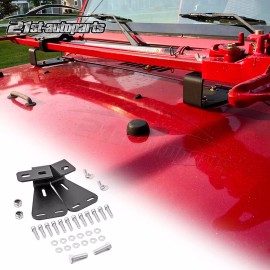 21st-autoparts For 1944-2006 Jeep Wrangler CJ YJ TJ Hi-Lift Jack Upper Hood Mount Bracket Kit