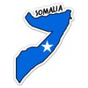 Squiddy Somalia Map with Flag - Vinyl Sticker Decal for Phone, Laptop, Water Bottle - 3"