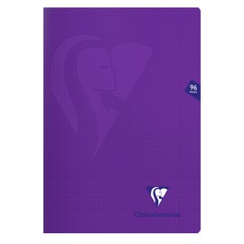 Clairefontaine Metric Small-Squared Exercise Book Not Spiral-Bound Polypropylene Cover A4 Assorted Colours Pack of 2