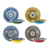 Soup and Pasta Bowls/Plates Set of 4-18 Oz Wide Rim,