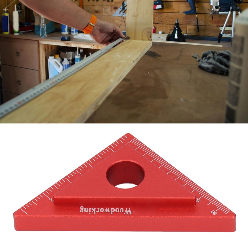 45/90 Degree Aluminum Alloy Angle Ruler High Accuracy DIY Woodworking