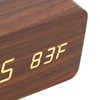 LED Wood Digital Alarm Clock 3 Level Brightness Electronic Clock