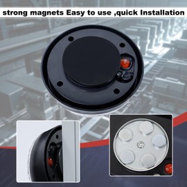 ADAURIS 2PCS Amber/white Strobe Caution Rechargeable Strobe Lights, Beacon, Flashing Warning Emergency Beacon Lights with Magnetic for Trucks Trailer Bus Tracto