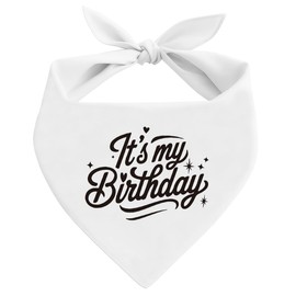 It’s My Birthday Dog Bandana, Birthday Girl Boy, Dog Bandana, White Pet Dogs Scarf Accessories, Pet Dogs Triangle Scarf, Pets Muffler for Small Medium, Pets Lovers Gift