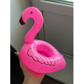 Flamingo Drink Holder Pool, Mini Inflatable Drink Holder with Repair Patches, Flamingo Decoration