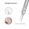 Ingrown Hair Tweezers, 5 Pcs Precision Blackhead Tweezers, Exquisite Black