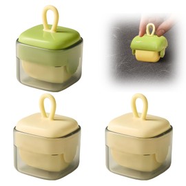 3 Stück Portable Lint Roller, Wiederverwendbare Fusselrolle, Tragbare Fusselrolle für Zuhause & Reisen, Tragbare Fusselrolle Wiederverwendbar 4.3 x 4.3 x 6 cm, Mit Staubschutzkappe