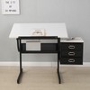 MegaChoice Drafting Table Art Desk with Stool, Adjustable Drawing Art