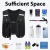 Plain Running Vest with Phone Holder & Storage, Adjustable Hydration