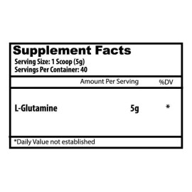 Glutamina Insane Labz Glutamina Monohidratada 40 Porciones Sabor Sin sabor