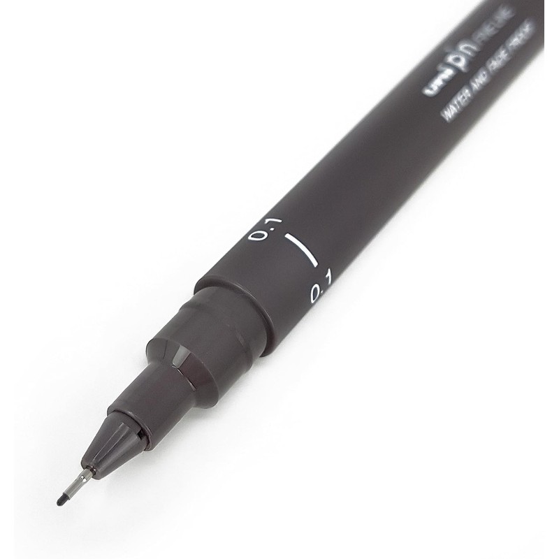 Uni Pin Fineliner Drawing Pen - Dark Grey Tone -
