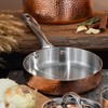 Berghoff Vintage Tri-Ply Copper 8in Deep Skillet, Hammered, Long Ergonomic