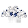 EVER FAITH Crema de cristal austriaco en tono plateado Perla