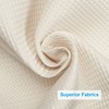 AmazerBath Waffle Shower Curtain, Heavy Duty Fabric Shower Curtain with