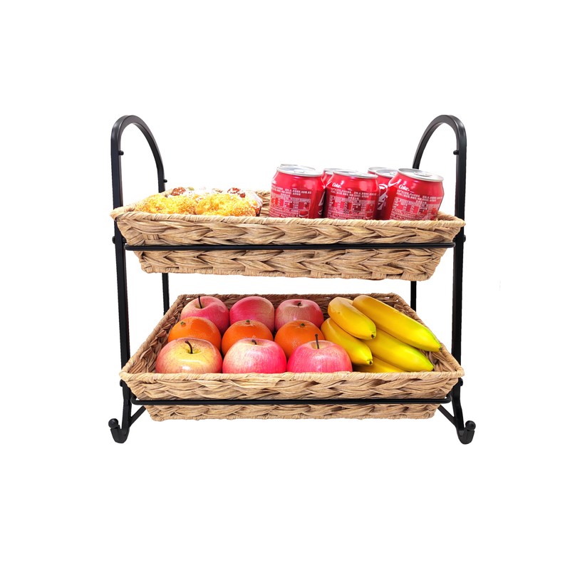 Lihou PapaQ Stackable Candy Display Rack with Rattan|Stackable Candy Organizer|Multi-Function