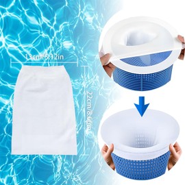 SilverChry Swimming Pool Skimmer Socks*20 Pieces, Reusable Nylon Skimmer Socks, Pool Filter Socks for Swimming Pool, Pool for Traping Leaves, Grass, Hair, Insects