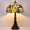 ZJART Tiffany Table Lamp Stained Glass Lamp 12X12X19 Inch Antique