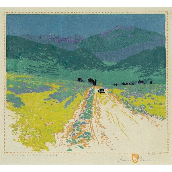 Gustave Baumann : Bound for Taos : Archival Quality Art Print