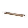 Godinger Wood Serving Tray, Charcuterie Platter Cheese Board with Metal