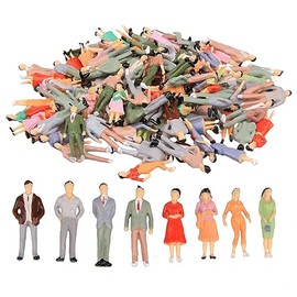 ZJIA 1:50 Scale O Gauge Colorful Painted Mixed Model People Figure Layout (Pack of 100)