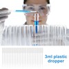 Focenat 100pcs Plastic Pipette Dropper, 3ml Disposable Dropper, Liquid Dropper